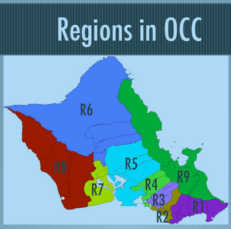 region map of O'ahu